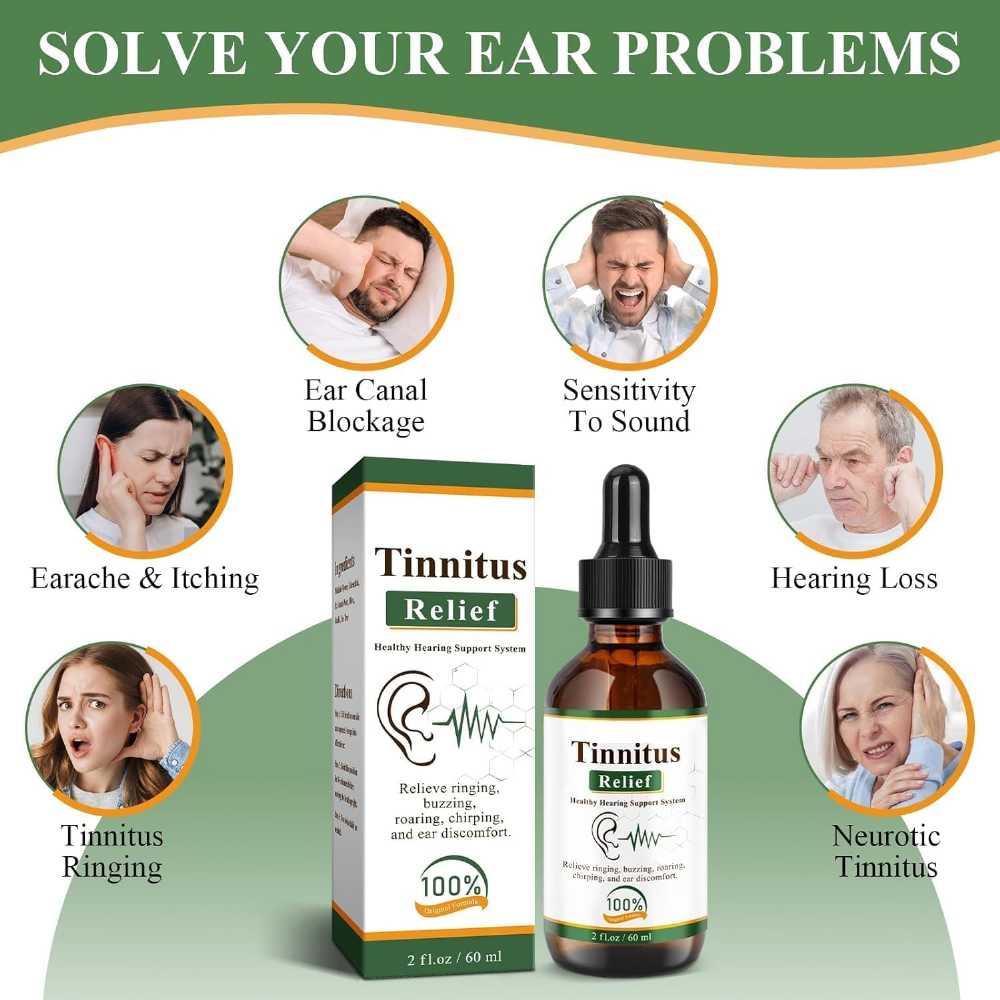 Tinnitus Relief Drops – 100% Herbal Formula | قطرات تخفيف طنين الأذن – تركيبة عشبية 100% HS Carts Shop