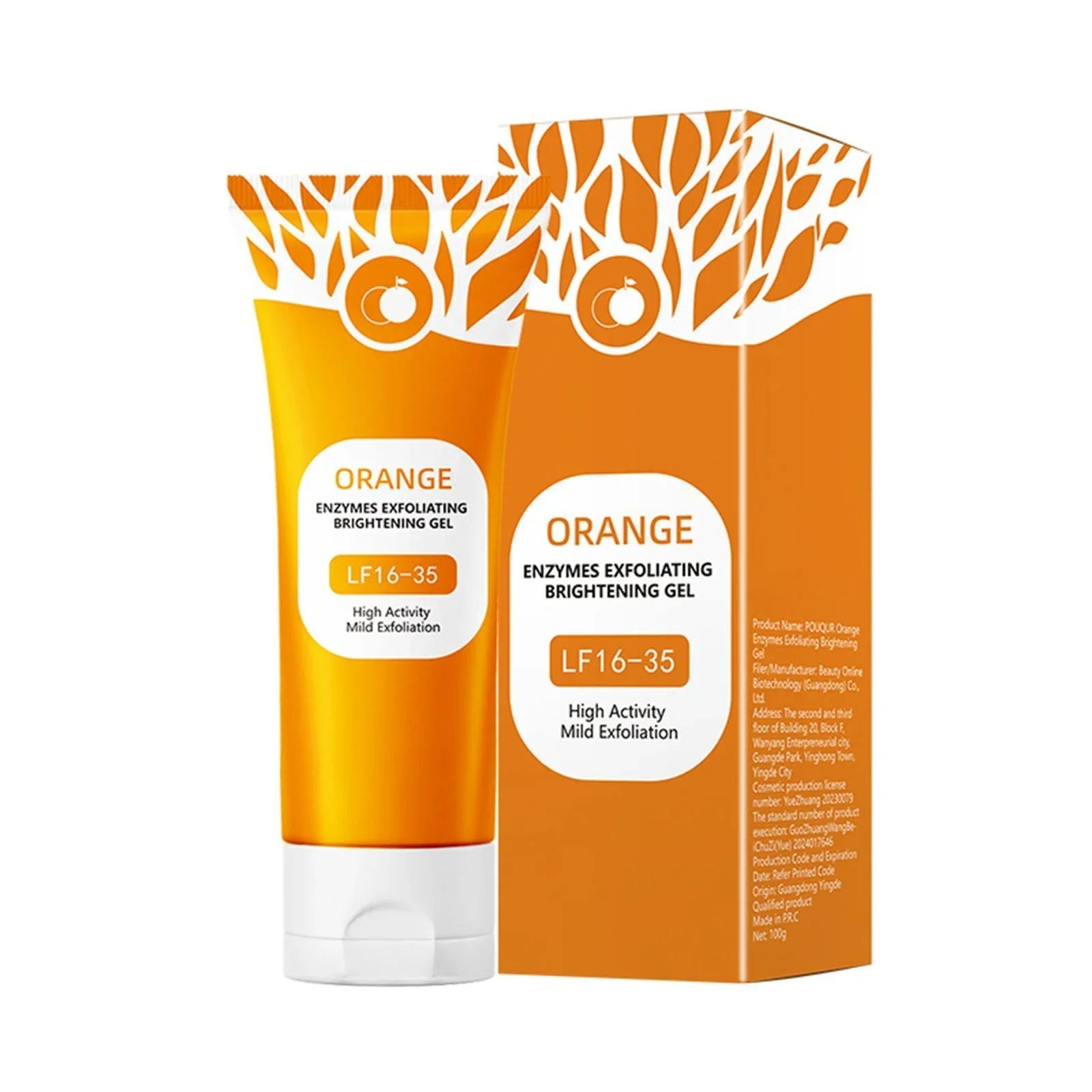 ORANGE ENZYMES EXFOLIATING SCRUB GEL - DEEP CLEANSING, BRIGHTENING & SMOOTH SKIN Gel